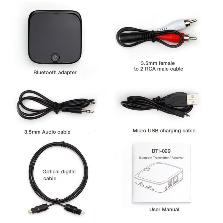 Cubetek 2 in 1 Bluetooth Transmitter & Receiver V5.0, with Digital ...