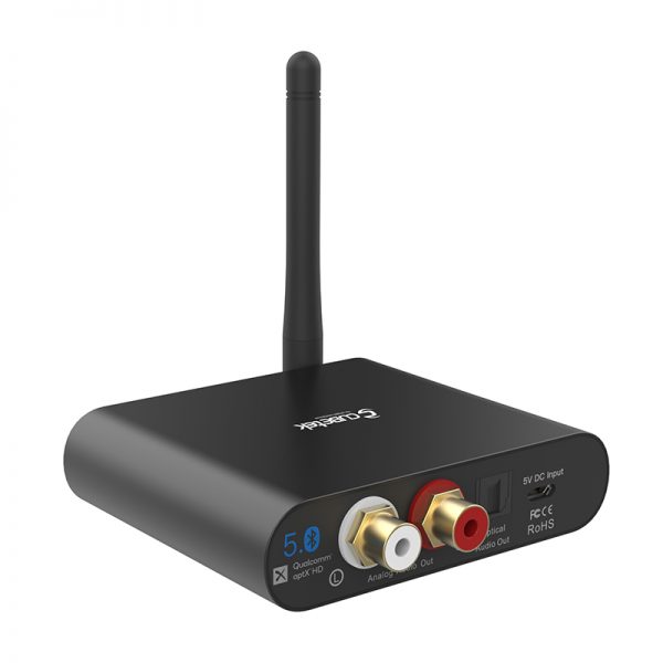 Cubetek Long Range Bluetooth 5.0 Music Receiver, Hi-Fi Audio Adapter with Audiophile DAC, AptX HD for Streaming to Home Stereo, AV Receiver or Stereo Amplifier