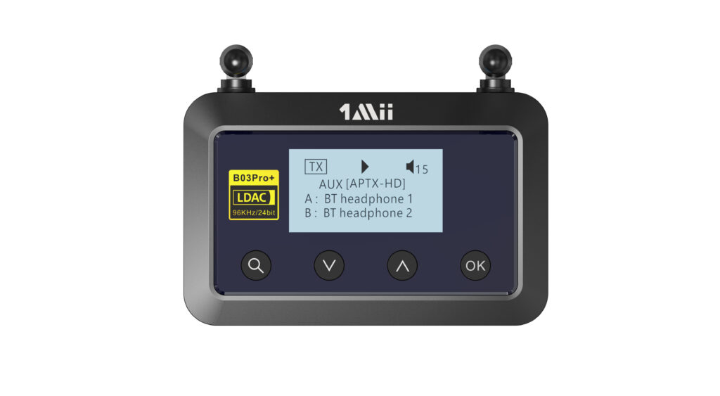 1Mii B03Pro+ Bluetooth 5.0 Transmitter Receiver Certified LDAC for TV