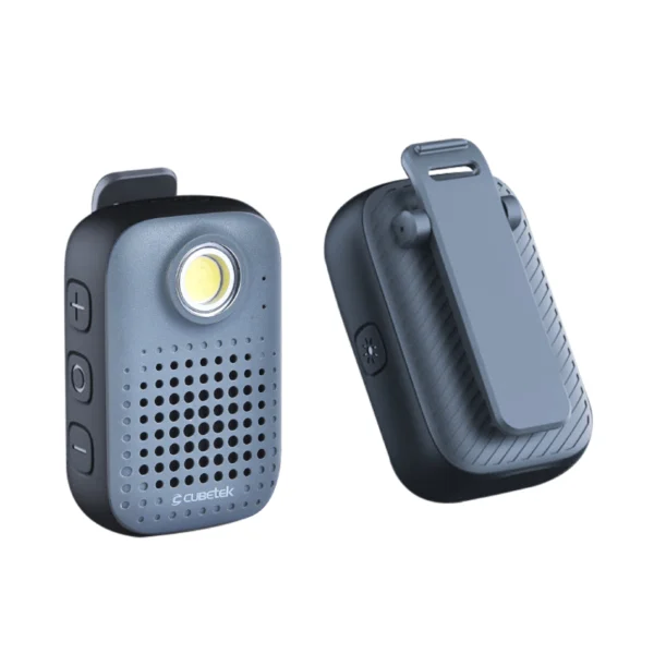 Cubetek Hear-ME Wearable Bluetooth V5.4 Clip-Speaker with IPX7, 5 Watts Sound, Torch, Built in Mic for Calling Function