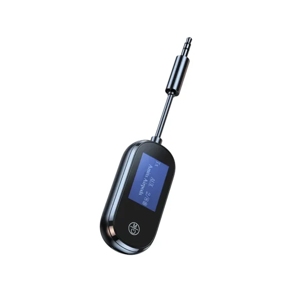 Pagaria 2 in 1 Handsfree LCD Display V5.3 Bluetooth Transmitter Receiver with 3.5mm Aux, for TV, Home Stereo, in-Flight, Headphones, Speakers, Model: NEW T13